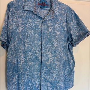 Robert Graham Blue Hawaiian Casual Button Down Shirt